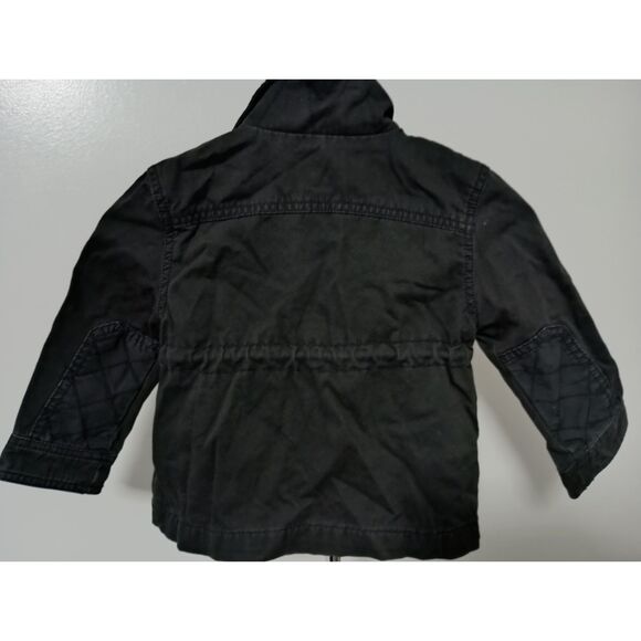 OshKosh B'gosh:  Black Vintage Looking Zip/Snap Button Jacket, Boy Size 2T - Picture 2 of 5